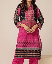 Bonanza Pink/Black Lawn Suit (2 pcs)- Pakistani Lawn Dress