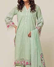 Bonanza Light Green Cambric Suit- Pakistani Lawn Dress