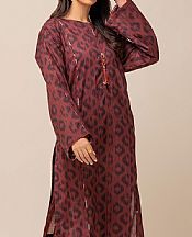 Bonanza Wine Lawn Suit (2 pcs)- Pakistani Designer Lawn Suits