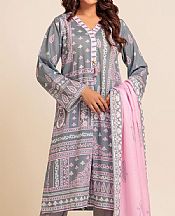 Bonanza Grey Lawn Suit (2 pcs)- Pakistani Lawn Dress