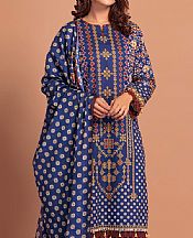 Bonanza Blue Lawn Suit (2 pcs)- Pakistani Lawn Dress