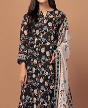 Bonanza Black Lawn Suit (2 pcs)- Pakistani Lawn Dress