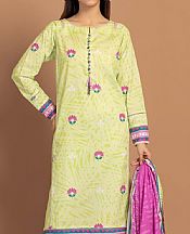 Bonanza Lime Green Lawn Suit- Pakistani Lawn Dress