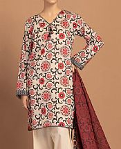 Bonanza Beige Lawn Suit- Pakistani Lawn Dress