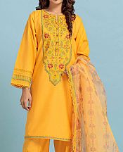 Bonanza Golden Yellow Cambric Suit- Pakistani Designer Lawn Suits