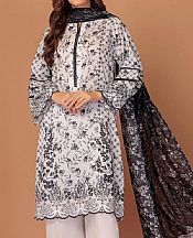 Bonanza Light Grey/Black Lawn Suit- Pakistani Lawn Dress