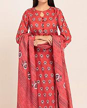 Bonanza Coral Red Lawn Suit- Pakistani Lawn Dress