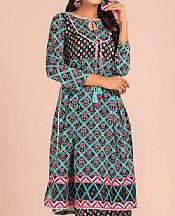 Black/Turquoise Lawn Suit (2 Pcs)- Pakistani Lawn Dress