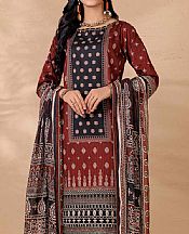Bonanza Maroon/Black Dobby Corduroy Suit- Pakistani Winter Clothing