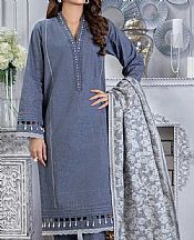Cornflower Blue Yarn Dyed Suit- Pakistani Winter Dress