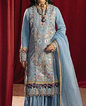 Light Blue Silk Suit