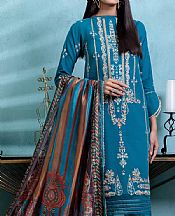 Dark Turquoise Khaddar Suit