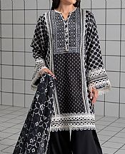 Black/Off White Lawn Suit