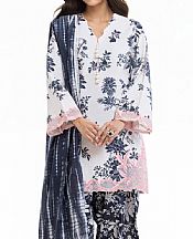 Off White/Black Lawn Suit
