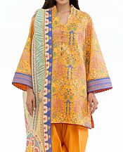 Orange Lawn Suit