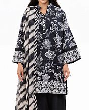 Bonanza Black/Off White Lawn Suit (2 pcs)- Pakistani Lawn Dress