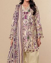 Bonanza Ivory/Light Plum Lawn Suit (2 pcs)- Pakistani Designer Lawn Suits
