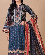Bonanza Navy Blue Dobby Corduroy Suit- Pakistani Winter Dress