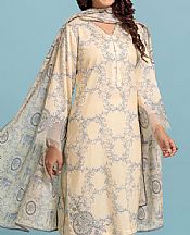 Bonanza Cream Lawn Suit- Pakistani Lawn Dress