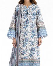 Bonanza Off White/Blue Lawn Suit- Pakistani Designer Lawn Suits