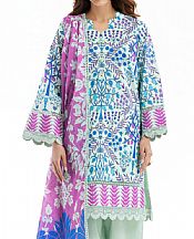 Bonanza Mint/Blue Lawn Suit- Pakistani Designer Lawn Suits