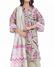 Bonanza Beige Lawn Suit- Pakistani Lawn Dress