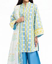Bonanza Blue/Off White Lawn Suit- Pakistani Lawn Dress