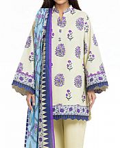 Bonanza Cream Lawn Suit- Pakistani Lawn Dress