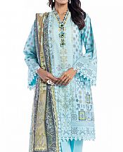 Bonanza Pale Aqua Lawn Suit- Pakistani Designer Lawn Suits