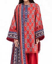 Bonanza Pastel Red Lawn Suit- Pakistani Lawn Dress