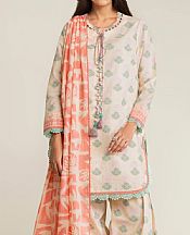 Bonanza Ivory Lawn Suit- Pakistani Lawn Dress