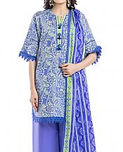 Bonanza Light Indigo Lawn Suit (2 pcs)- Pakistani Designer Lawn Suits