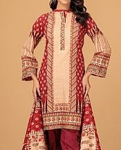 Bonanza Ivory/Red Khaddar Suit- Pakistani Winter Clothing