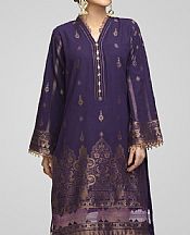 Indigo Jacquard Kurti- Pakistani Winter Dress