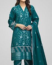 Teal Jacquard Suit- Pakistani Winter Dress