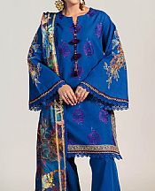 Bonanza Royal Blue Khaddar Suit- Pakistani Winter Clothing