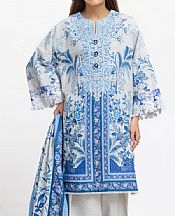 Bonanza Blue/Light Grey Viscose Suit- Pakistani Winter Dress