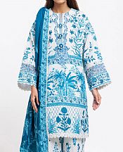 Bonanza Off White/Turquoise Khaddar Suit- Pakistani Winter Dress