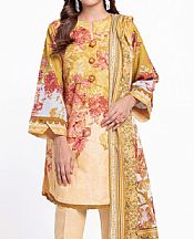 Bonanza Mustard Khaddar Suit (2 pcs)- Pakistani Winter Dress