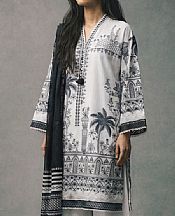 Bonanza White/Black Lawn Suit- Pakistani Lawn Dress