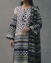 Bonanza Ivory/Black Lawn Suit- Pakistani Lawn Dress