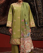 Bonanza Green Cambric Suit- Pakistani Designer Lawn Suits