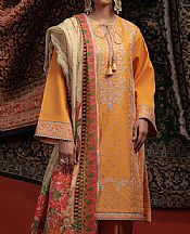 Bonanza Orange Cambric Suit- Pakistani Lawn Dress