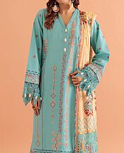 Bonanza Light Turquoise Cambric Suit- Pakistani Designer Lawn Suits