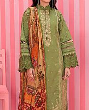 Bonanza Green Cambric Suit- Pakistani Lawn Dress