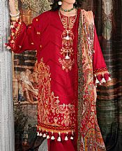 Bonanza Red Cambric Suit- Pakistani Designer Lawn Suits
