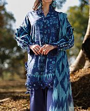 Bonanza Navy Blue Lawn Suit- Pakistani Designer Lawn Suits