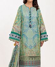 Bonanza Light Green Lawn Suit- Pakistani Designer Lawn Suits