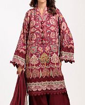 Bonanza Light Burgundy Lawn Suit- Pakistani Lawn Dress