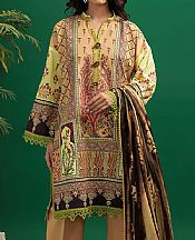 Bonanza Beige Lawn Suit- Pakistani Lawn Dress
